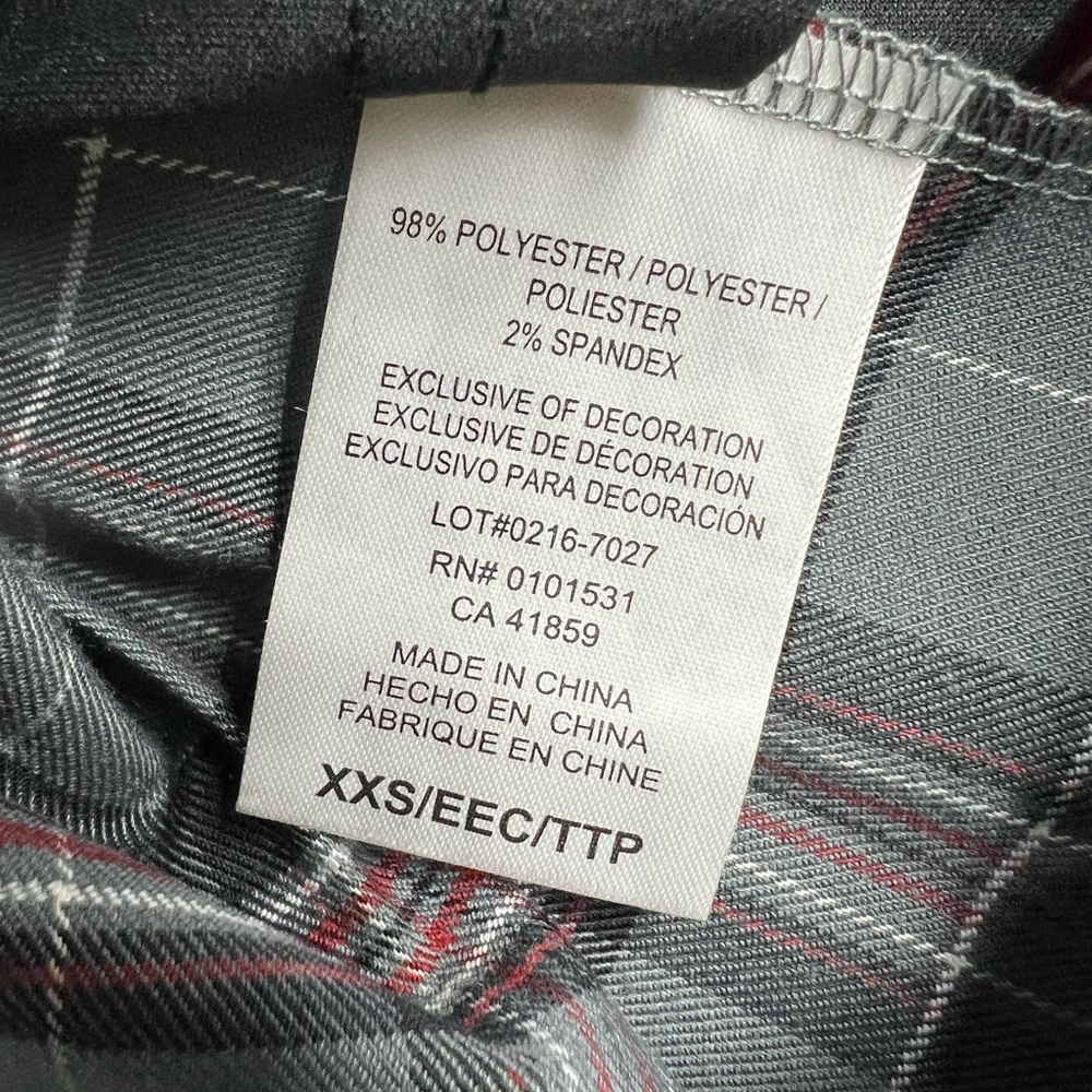 NWT Beetlejuice Astrid Gray Plaid Uniform Skort - Picture 8 of 8